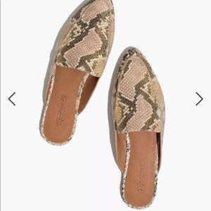 LIMITED TIME SALE: Madewell Francis Skimmer Mule with Snake Embossed Leather